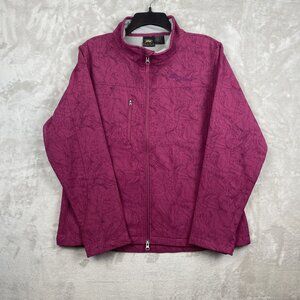 Prairie Mountain Womens XL Pink Floral Jacket Full Zip Polyester/Spandex Blend